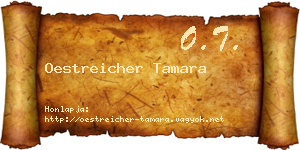 Oestreicher Tamara névjegykártya